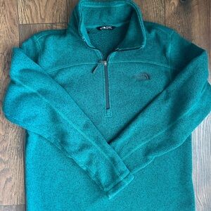 The North Face Men's Zip-Up Sweater in Teal